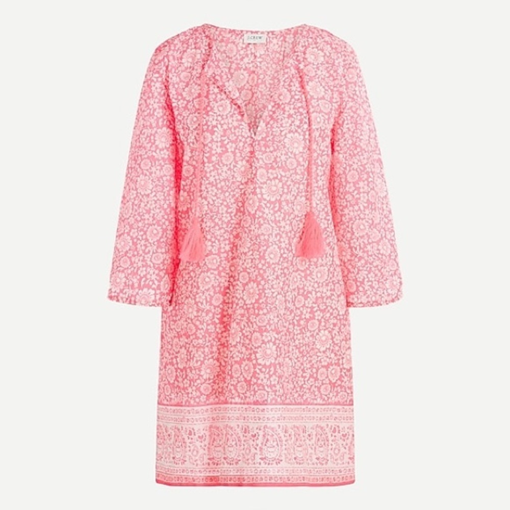 J Crew. Border-printed cover-up tunic. AY345 - Picture 1 of 3